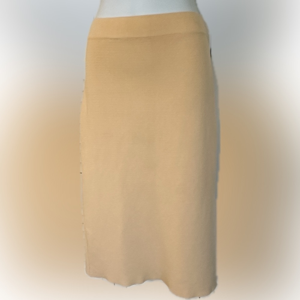 HOUSE OF HARLOW 1960 | Yellow Stretch Knit Midi Sweater Skirt Size Medium